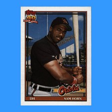 1991 Topps Baseball #598 - Sam Horn [Base] Baltimore Orioles NM-MT
