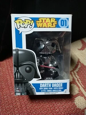 Funko Pop Star Wars darth Vader 01 Blue Box Chrome !!! - Photo 1/4