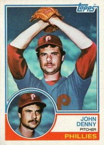 1983 Topps Baseball #211 - John Denny - Philadelphia Phillies 83-1504 - Foto 1 di 2