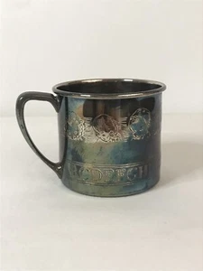 Vintage Oneida Silver Plate Baby Cup Alphabet ABC Baby Faces - Picture 1 of 7