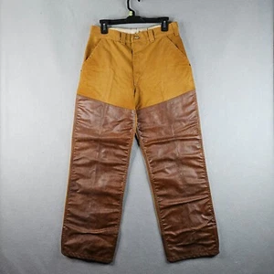 SafTBak Vintage USA Made Pants Men’s 30x29 Tan Double Knee Brush Guard Hunting - Picture 1 of 10