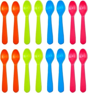 16 Pcs Kids Plastic Spoons, Reusable Toddler Utensils Kids Silverware Set wit... - Picture 1 of 12