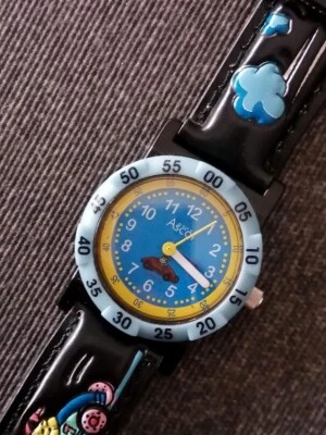 montre Garçon ASCOT quartz sport  bracelet Thème Voiture Neuve - Photo 1/4