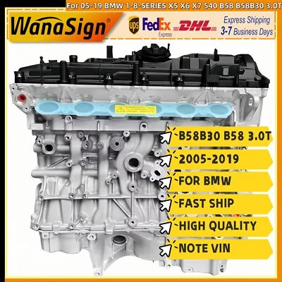 Long Block Engine Assembly For 05-19 BMW 1-8-SERIES X5 X6 X7 540 B58 B58B30 3.0T - Изображение 1 из 4