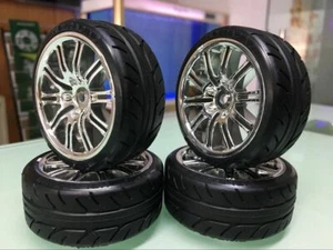 1/10 On Road Drift Reifen Set für Sakura Henglong Kyosho HSP94123/94122 4 Stück silber - Bild 1 von 1