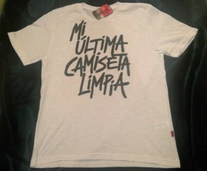 T-shirt bianca Aditivo XL "Mi Ultima Camiseta Limpia" - Foto 1 di 2