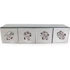 MIRROR ROSE HANDLES BEDROOM GLASS DRAWER CHEST CABINET STORAGE BOX JEWELLERY NEW