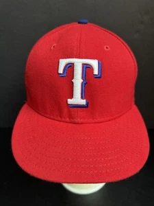 New Era Texas Rangers 59Fifty Authentic Cap Red White Size 7 1/4 - Picture 1 of 7