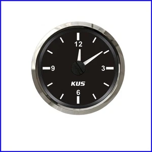 Durable Stainless Steel 52mm Marine Clock with Red Backlight - Easy Installation - Picture 1 of 8