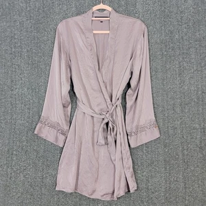 Marks And Spencer Rosie Para Bata Autógrafa Mujer 8 Gris Lavanda Seda Kimono - Imagen 1 de 14