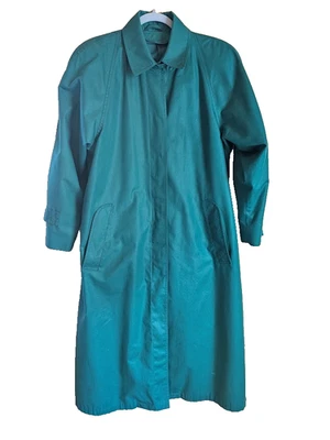 Винтажный London туман Wamsutta женщин зеленый Тренч дождевик 8 США классический вневременной - Изображение 1 из 4