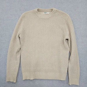 Suéter Wellen Huckberry Headlands Para Hombre L Beige Pescador Grueso Tejido Gofre - Imagen 1 de 8