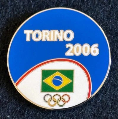 2006 Torino Turin Winter Olympic Games - Brazil NOC Pin - Milan 2026 Trader - Image 1 of 2