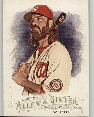2016 Topps Allen & Ginter Jayson Werth #35 Washington Nationals - Image 1 of 2