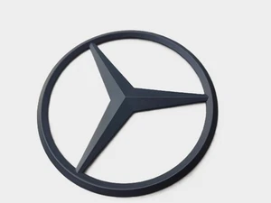 Matte Black 110mm Rear Star Badge Emblem For Mercedes Vito W447 2014+ - Picture 1 of 5