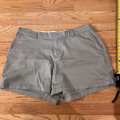 Lane Bryant Shorts 18 Girlfriend Stretch Chino Pockets  Green Casual  NWOT - Image 1 of 4