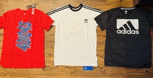 New Adidas Dri-Fit + Cotton Shirts Youth X-Large 3 PC LOT $85 Value - Picture 1 of 6
