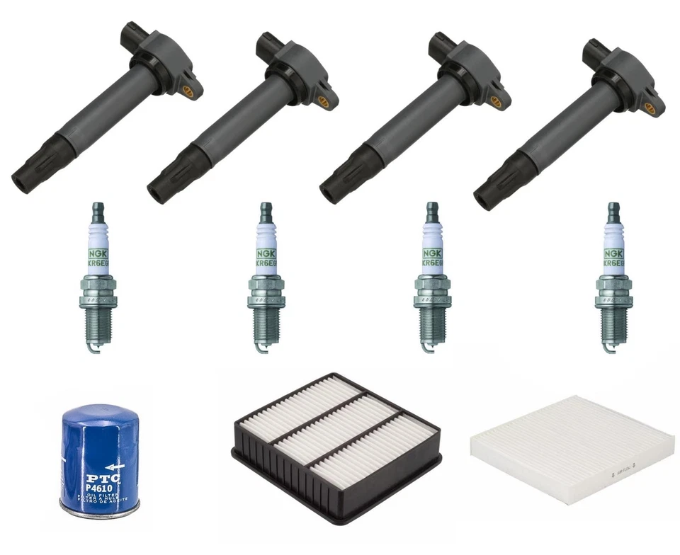 Ignition Coils Spark Plugs Filters Tune Up Fits 2005-2006 Mitsubishi Lancer 2.0L - Image 1 of 4