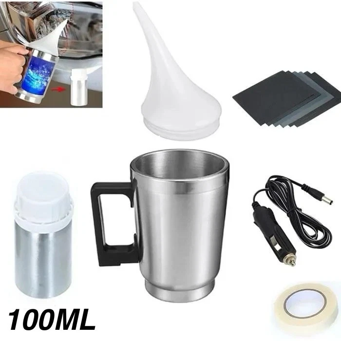 Kit Rénovation Phare Voiture Restauration Optique Polymère Polissage Anti-Rayure - Bild 1 von 3