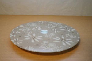 Temptations Classic Glass 12" Lazy Susan Brown & Tan - Picture 1 of 4