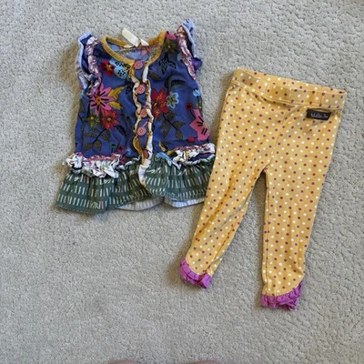 Conjunto túnica top y leggings Matilda Jane para niñas pequeñas colorida de 12-18 meses Foto 1 de 4