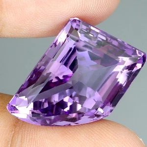 Fancy Unheated Purple Amethyst Uruguay 33.60ct 27x19mm Big No USA Import Fees - Picture 1 of 13