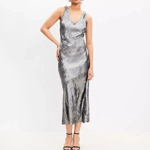Loft schimmerndes schräges Schlupfkleid Größe 14 neu mit Etikett - Bild 1 von 6