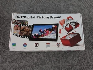 10.1 Inch USB Digital Picture Frame, Non-WiFi SD Card Electric Photo Frame IPS S - Picture 1 of 11