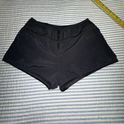 Pantalones Cortos Para Mujer Mossimo Negros Vintage Cintura Alta Cremallera Frontal Cierre YKK Talla S Foto 1 de 4