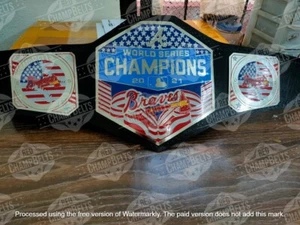 Atlanta Braves MLB World Series Championship Belt Adult Size 4mm Brass - Picture 1 of 6