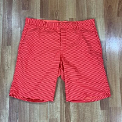 Pantalones Cortos Nike Para Hombre 36 Naranja Golf Chino Frente Plano Rendimiento Ligeros Dri-Fit Foto 1 de 4