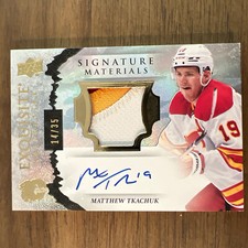 Matthew Tkachuk - 2021-22 Upper Deck Exquisite Collection Signature Material /35