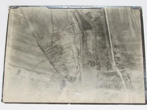 02E17 PHOTOGRAPHIE VUE AÉRIENNE 14/18 PHOTO VUE DE DOMEVRE SUR VEZOUZE 1918 WWI - Picture 1 of 6