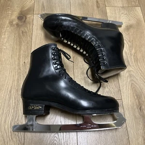 SP Teri Mens Ice Figure Skates Black MK Professional Blade 10 A BB 61 Msrp $1000 - Picture 1 of 7