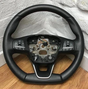 Genuine Ford Focus MK4 ST Line, black leather MFSW steering wheel. MANUAL. 17A - Picture 1 of 14