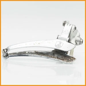 CAMPAGNOLO C RECORD FRONT DERAILLEUR MECH ROAD BIKE VINTAGE BRAZE ON BICYCLE 80S - Imagen 1 de 8