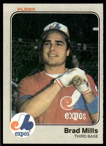 1983 Fleer Brad Mills Montreal Expos #288