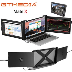 GTMEDIA Triple Portable 11.6'' Monitor For Laptop Screen Extender Dual Monitor - Picture 1 of 21