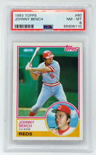 1983 Topps #60 Johnny Bench Card - Graded PSA 8 NM-MT
