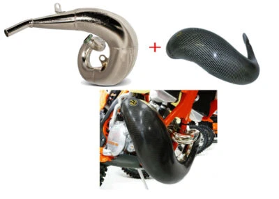 Выхлопная труба FMF Gnarly и защита из углеродного волокна P3 для 20–22 KTM Husky Gas 250/300 - Изображение 1 из 4