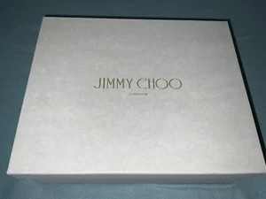 Jimmy Choo Schuhkarton 12x9,5" Staubbeutel 13,5x11,5" Original Notiz Ecke - Bild 1 von 7