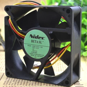 Nidec 8025 DC24V 0.09a D08T-24TG 10B 8cm Chassis Cooling Industrial Fan - Picture 1 of 5