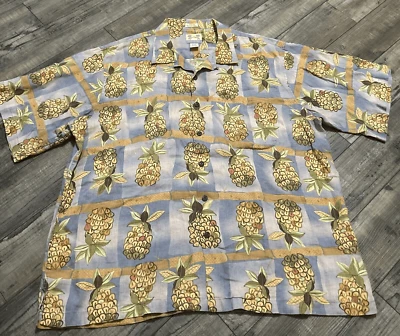 Reyn Spooner Hawaiian Shirt Men’s Yellow Floral Linen  XXL - Image 1 of 4