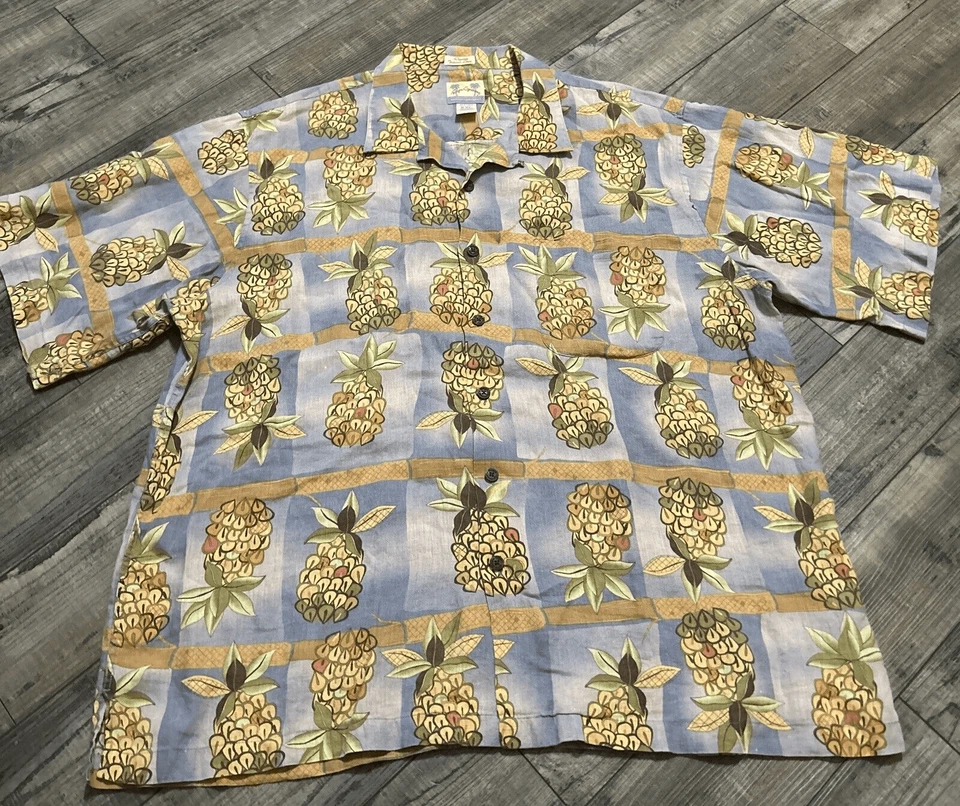 Reyn Spooner Hawaiian Shirt Men’s Yellow Floral Linen  XXL - Image 1 of 4