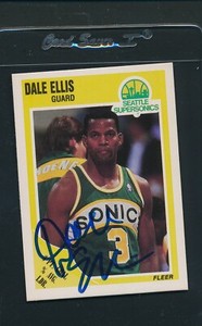 1989/90 Fleer #146 Dale Ellis Seattle Supersonics Signed Auto *54414