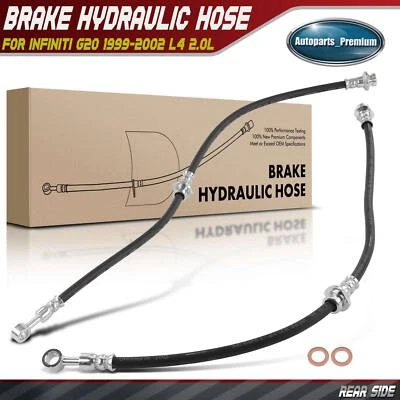 Manguera hidráulica de freno trasero izquierdo y derecho 2 piezas para INFINITI G20 1999-2002 L4 2,0 L Foto 1 de 4