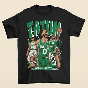 Jayson Tatum Cartoon Style Boston Basketball T-Shirt - Picture 1 of 7