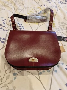 Leather Conductors Bag - Patent Oxblood / Pale Gold - Cambridge Satchel Company - Picture 1 of 10