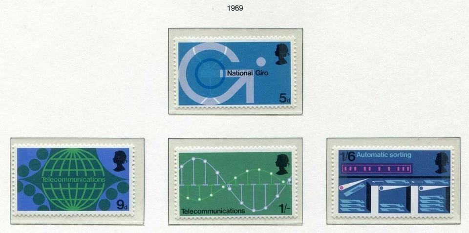 S2597) UK GREAT BRITAIN 1969 MNH Postal Technology 4V - Image 1 of 1