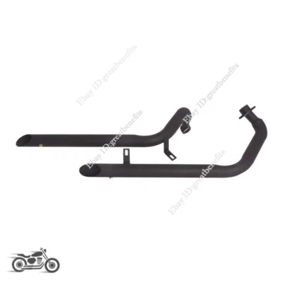 Sistema de escape de tubo de enlace delantero negro para Yamaha XV400 Virago400 XV535 Virago 535 Foto 1 de 4